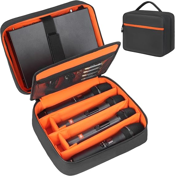 4-Slot Wireless Microphone Case