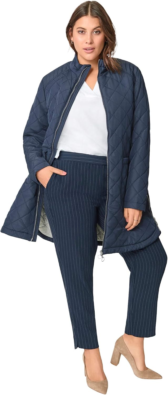ellos Plus Size Quilted Zip Jacket