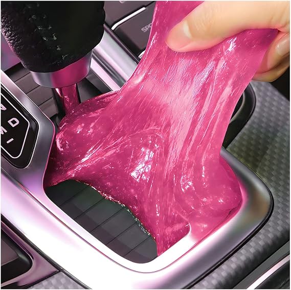 Moly Magnolia Car Cleaning Gel for Vents and Keyboards, Pink | soft putty texture, lifts dust from narrow gaps, for car interiors PCs and cameras, car interior accessories