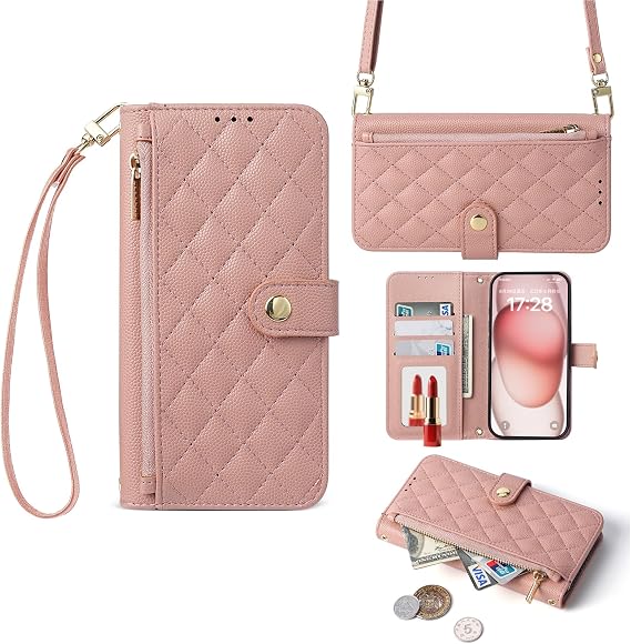iPhone 17 Pro Max Case, Notebook Type, Shoulder for iPhone 17 Pro Max, Smartphone Case, Mobile Cover, Compatible with iPhone 17 Pro Max Case, Notebook Type, Wallet Type, Compatible with
