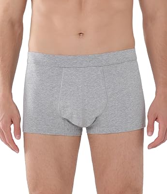 Incontinence Protective Underwear for Men Washable Bladder Leak Proof Boxer Briefs with 60ml Absorbency 1 Pack Gray, L