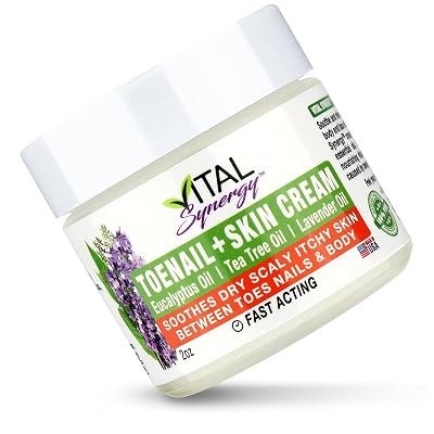 Foot & Skin Cream - Dry Cracked Heels Repair Cream with Tea Tree Oil - Foot & Nail Repair Athletes Cream - Natural Itchy Skin Comfort Cream for Humans - Men & Womens Hydrating Cream - 2oz