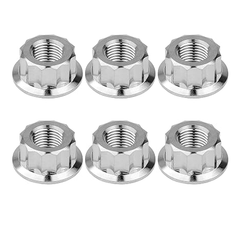 Titanium 12-Point Flange Nut (M6 Pitch 1.0mm, Normal Titanium)