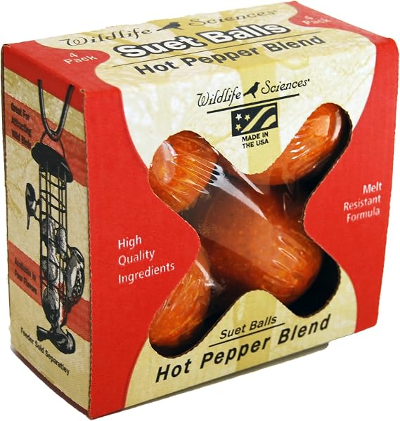 Wildlife Sciences Suet Ball, Hot Pepper, 4-Pack