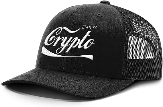 Enjoy Crypto Back Mesh Hat Casual Wear Baseball Cap for Men & Women Breathable Mesh Back Adjustable Snapback Strap