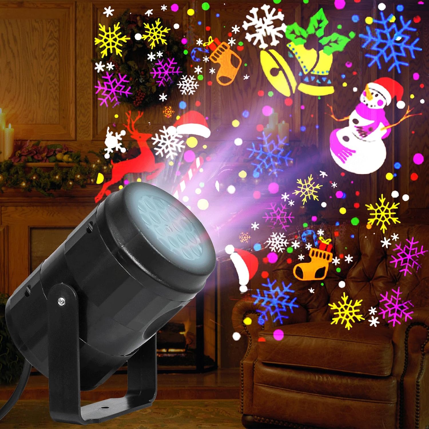 Christmas Projector Lights OutdoorIndoor LED Light Projector Waterproof for Christmas Decorations, Holiday Projector for Christmas