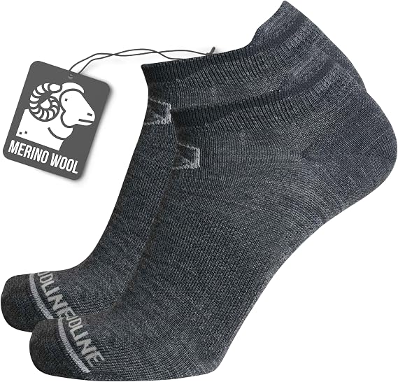 CloudLine - Merino Wool Socks for Men and Women - Light Cushion, Anti-Blister & Moisture Wicking Wool Running Socks - 1 Pair