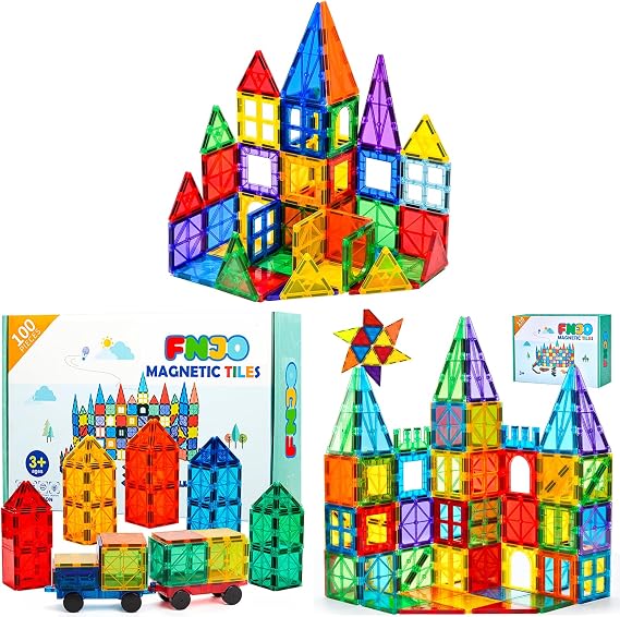 FNJO Magnetic Tiles 110PCS + 100PCS+64PCS