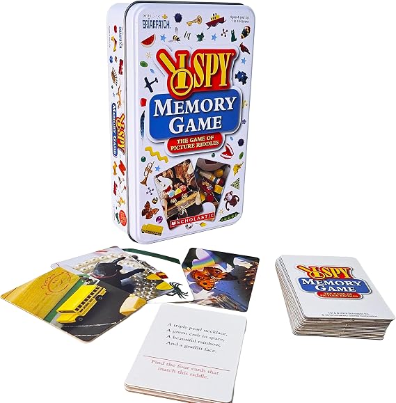 I SPY Memory Game Travel Tin, Search & Find Travel Game for Kids, Ages 5+