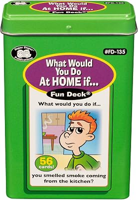 Super Duper Publications | What Would You Do at Home If... Fun Deck | Social Skills Flash Cards | Educational Learning Materials for Children