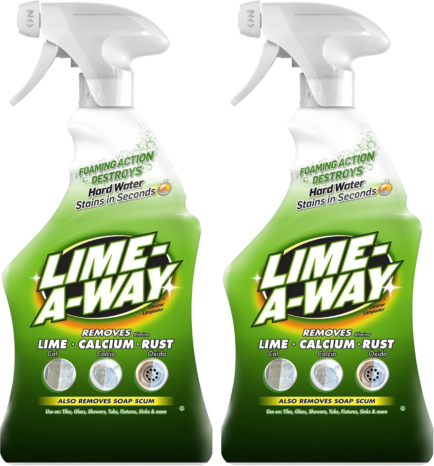 Lime-A-Way Bathroom Cleaner, Removes Lime Calcium Rust, 32 oz Pack of 2