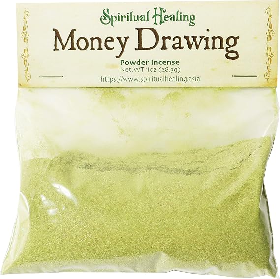 Spiritual Healing - Money Drawing Powder, Fast Luck Lotto, Makko Powder, Incense Making Kit, Money Drawing Candle, Loose Incense, Handcrafted with Herbs - 1 oz