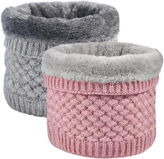 Neck Warmer Men Fleece Neck Gaiter Women Scarf Winter Double-layer Thick Circle Loop Infinity Scarf Warm Windproof