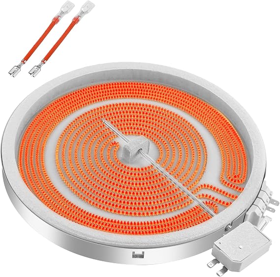 WB30T10133 2512343818 WB30X24111 Range 9" Dual Radiant Surface Element Fit for G-E Hot point Electric Stove, Radiant Surface Element Replace AP4345739 PS2321567, Composite Metal & Heat Resistant