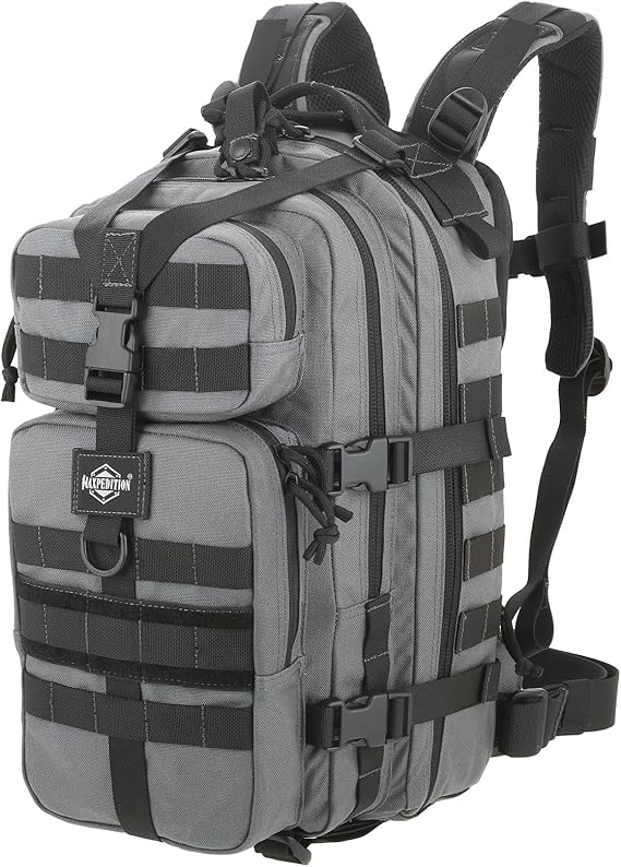 MAXPEDITION Falcon-II Backpack (Wolf Gray) 23L Tactical Backpack, Survival Pack, Bug Out Bag, MOLLE Compatible Go Bag Optimized for EDC & Military, 0513W