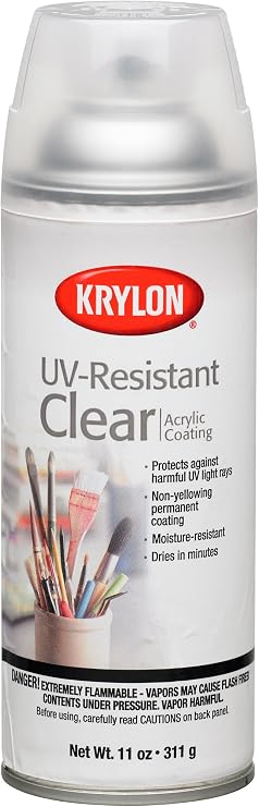 Krylon Spray Paint, Clear, Gloss, Solvent, 11 oz K01305007-1 Each