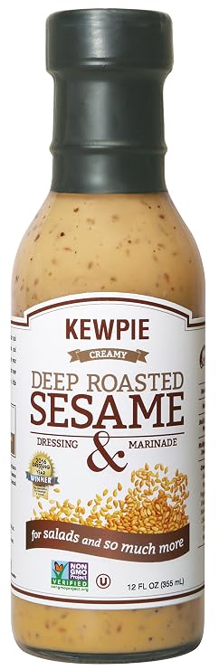 [KEWPIE] Deep Roasted Sesame Dressing, Dressing of the Year Winner, Best Asian Dressing and Marinade, 12oz (Pack of 2)