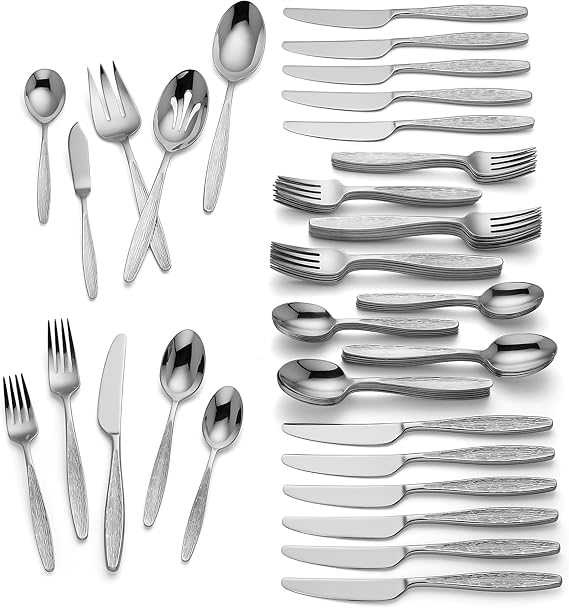 Lenox Stratton Flatware Set, Silver, 65 Piece