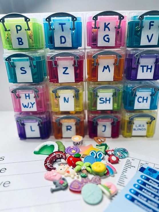 Speech Therapy Objects Set All Sounds Articulation Trinkets in Organizer