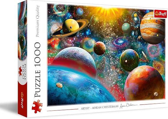 TREFL 1000 Piece Jigsaw Puzzles, Cosmos, Solar System Puzzle with Comets, Asteroids and Galaxies, Universe, Adult Puzzles, Trefl 10624