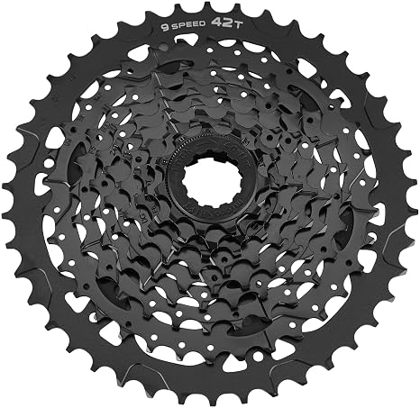 microSHIFT ADVENT Cassette - 9 Speed, 11-42t, Black, ED Coated, Alloy Large Cog | bike-cassettes-and-freewheels