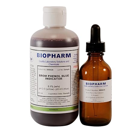 Biopharm Bromophenol Blue Indicator Solution 0.1% (w/v), 250 mL (8.4 fl oz)