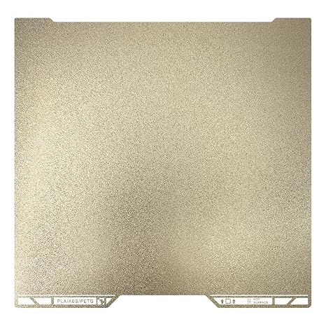 355x346mm Gold PEI Double Side Build Plate for Bambu Lab H2S/H2D, 3D Printer Parts Textured PEI Spring Steel Plate Print Bed for Bambulab H2D 3D Printers