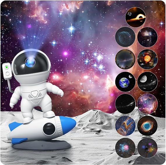 Astronaut Galaxy Projector for Bedroom Decor,13 in 1 Planetarium Star Projector with Solar System & Constellation,LED Space Galaxy Lamp with Timer,Starry Sky Nebula Light for Kids Gifts, Room Decor