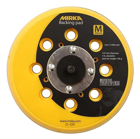 Mirka Backup Pad 5 Inch Hook and Loop 28 Holes Medium 915GV28 | Hook and Loop, 1pc Medium, 915GV28
