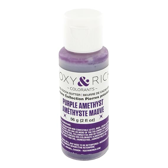 Roxy & Rich Gemstone Collection Cocoa Butter, 56 Grams Purple Amethyst