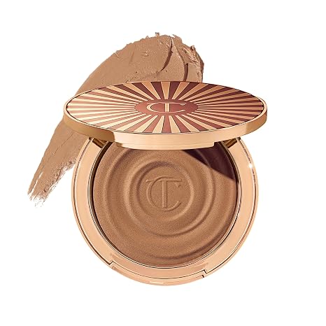 Charlotte Tilbury Beautiful Skin Face Makeup & Body Cream Bronzer - Hydrating Hyaluronic Acid & Pro Vitamin D3 to Blur for a Sun-Kissed Glow - Up to 16Hr Wear, Sweat & Humidity Proof