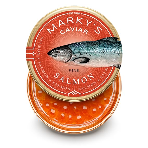 MARKY'S American Pink Salmon Roe Caviar Wild Caught - 2 oz / 57 g -  OVERNIGHT