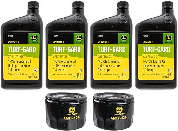 John Deere Original Equipment Double Oil Change Kit - (4) TY22029 + (2) AM125424