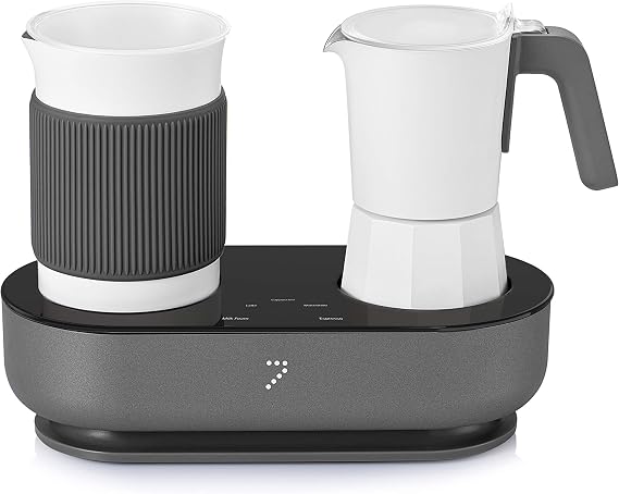SEVEN&ME Coffee Maker, Milk Floss All-in-One Espresso Machine Combination, Make Coffee Espresso at Home in 3 Minutes, Choose 5 Program Modes For You To Choose Coffee Milk Floss Making At The Same Time