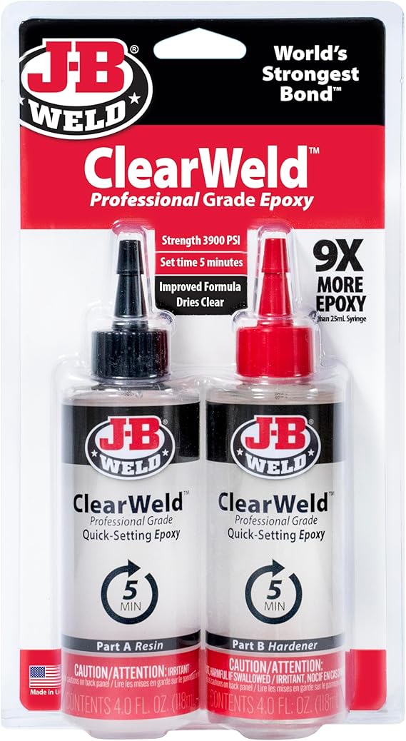 J-B Weld Pro Size ClearWeld 5 Minute Set Epoxy