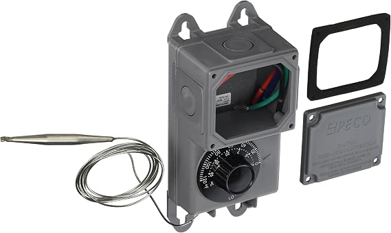 Peco TRF115-005 Industrial NEMA 4X Thermostat, Gray