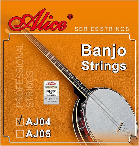 Banjo Strings 4 String, Alice 3 Sets Banjo String 09-30 Well Balanced Tone with Silver-Plated Copper Alloy Wound Strings