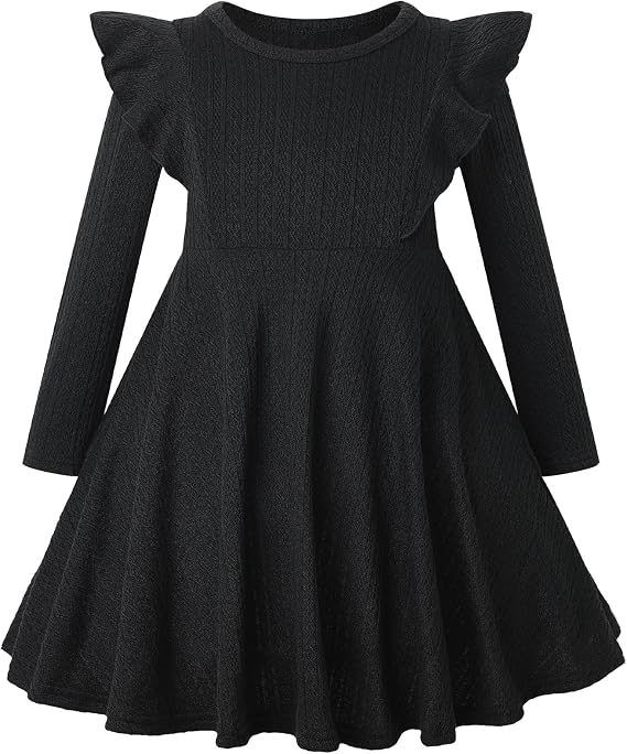 pureborn Baby Toddler Girl Knit Sweater Dress 2-6 Years