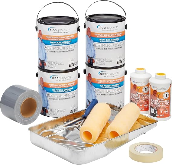 Dicor RP-RRK-30 RV Roof Renew Kit - EPDM Rubber Roof Coating System