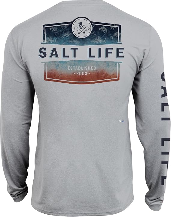 Salt Life Men's Ameritude Long Sleeve Performance Fit Shirt