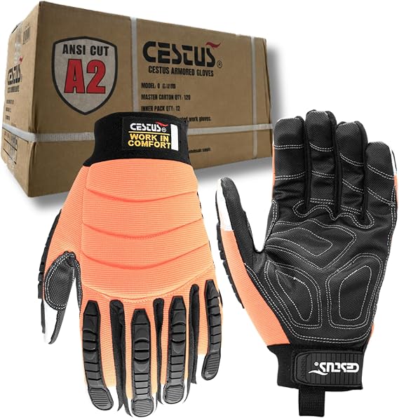 Cestus 8015, Reflective Hi Vis Impact Resistant Work Gloves