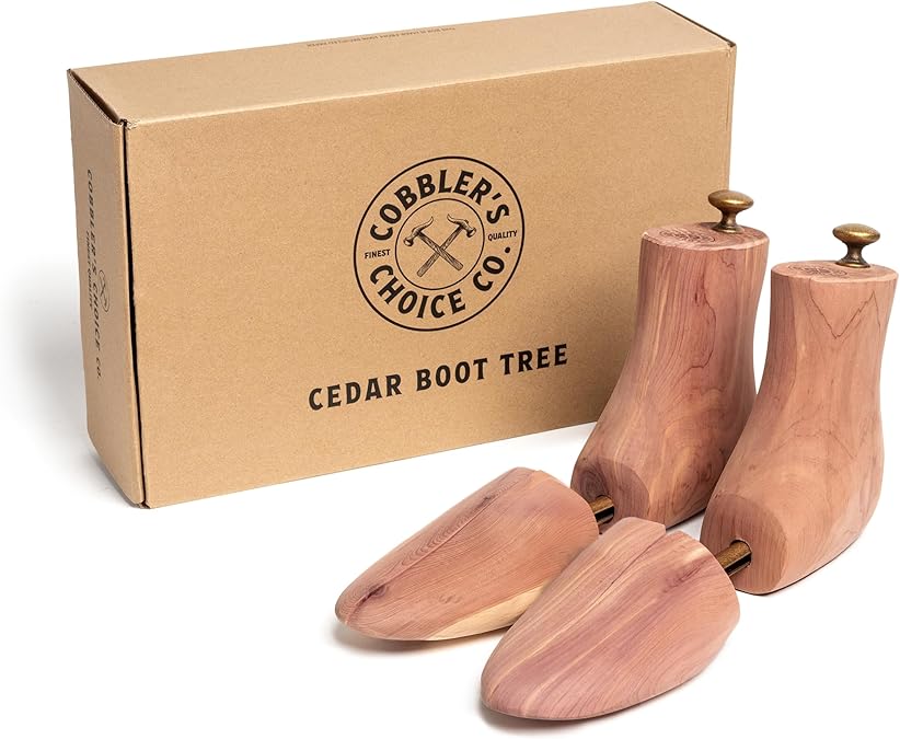Cobbler's Choice Cedar Boot Trees for Men - Aromatic Wood with Split Toe