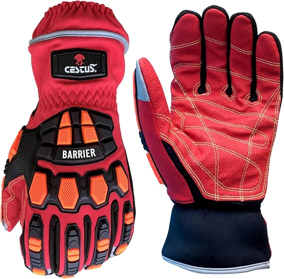 Cestus Deep III Barrier, Firefighter Extrication Gloves for Technical Rescue, ANSI A5 Cut Resistant Impact Gloves