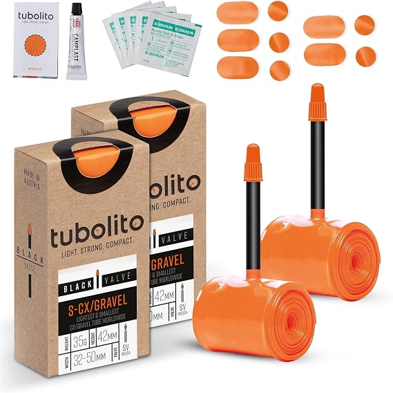 Tubolito Tubo CX/Gravel-All TPU Inner Tube 700C x 30-47mm, 32-50mm 42mm/60mm Presta Valve | Lightest Bike Tubes Worldwide | Specifically Designed