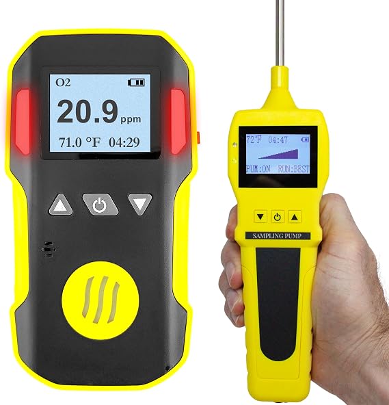 FORENSICS DETECTORS FD - OXYGEN O2 Detector Analyzer + PUMP with Probe by FORENSICS - USA NIST Calibrated - USB Recharge - Sound, Light and Vibration Alarms - 0-30% O2 -