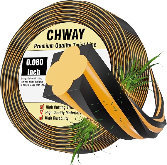 080 Weed Eater String DWO1DT802 Compatible with DEWALT String Trimmer | 240ft Total, Square Twisted Weed Wacker String, Heavy Duty Trimmer Line, String for DEWALT String Trimmer Head Replacement