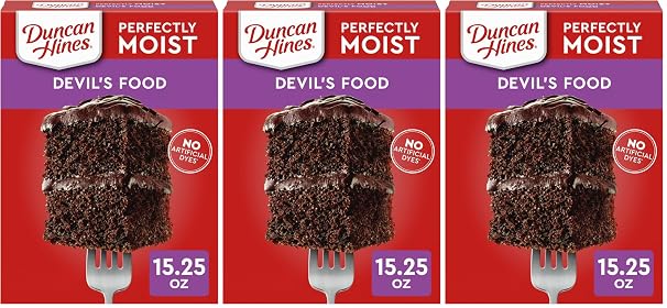 Duncan Hines Devil's Food Cake Mix,15.25 oz.,(Pack of 3)