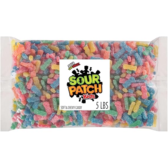 SOUR PATCH KIDS Soft & Chewy Gummy Candy, Bulk Candy, 5 lb