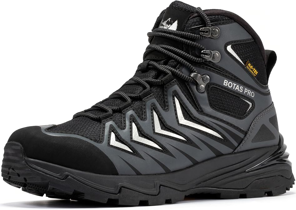 Men's Waterproof Hiking Boots, 6 Inch Slip Resistant Light Weight Outdoor Boots