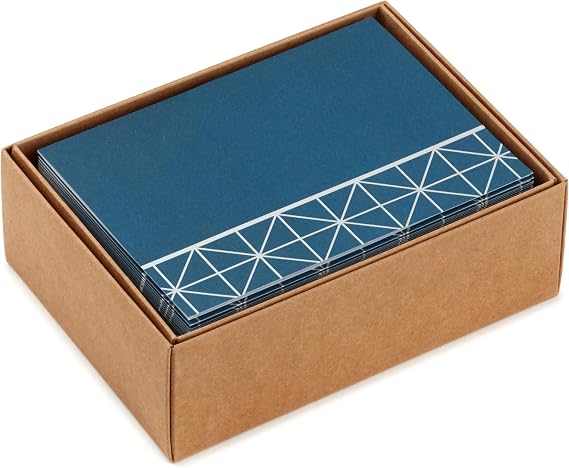 Hallmark Blank card types, geometric silver foil (40 note cards with enhances)